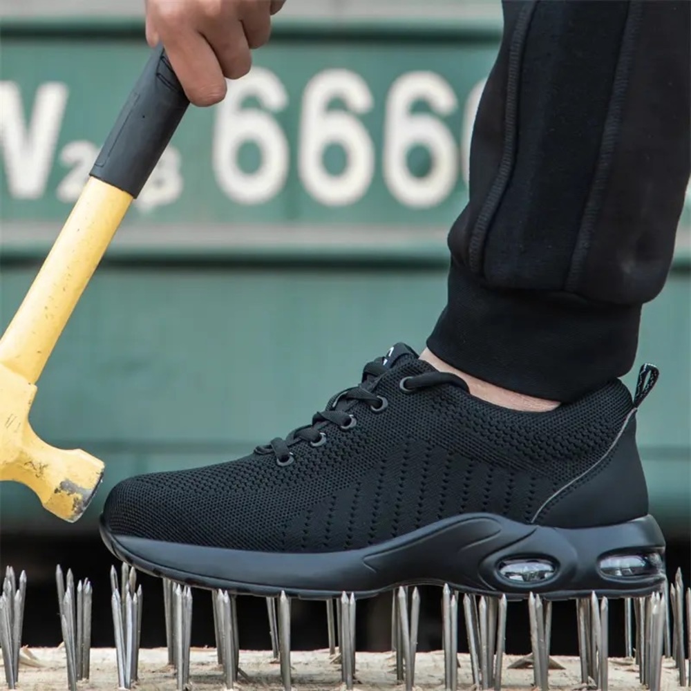 Men’s safety shoes with steel toe work shoes industrial lightweight and comfort